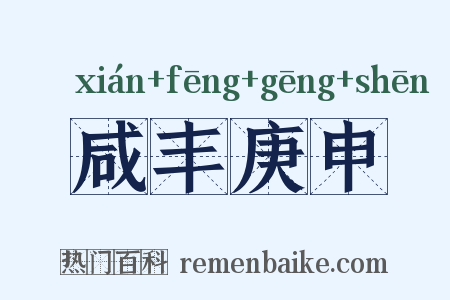 咸丰庚申是什么意思的图片